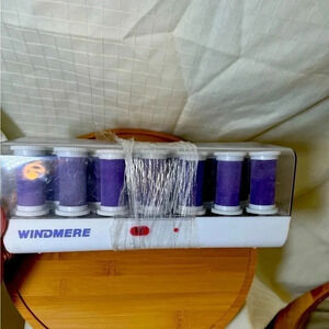 WINDMERE Purple Pageant Curlers Hot Rollers Tested Vintage